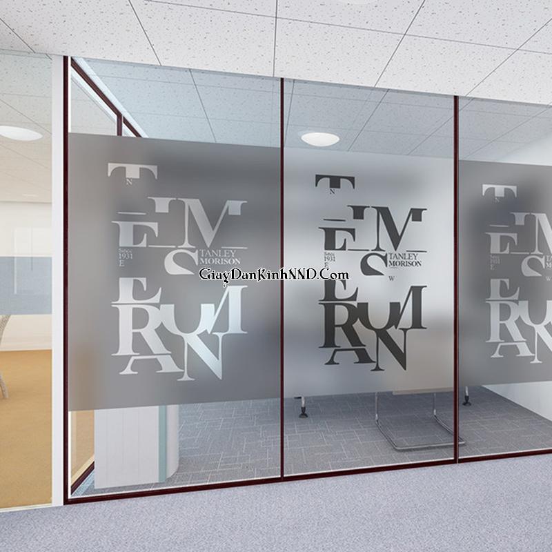 Trang trí văn phòng bằng tranh dán kính mờ 3D